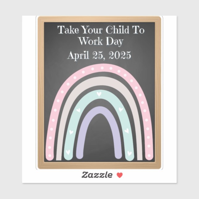  Bring Your Child to Work Day 2025 Boho Chalkboar  (Sheet)