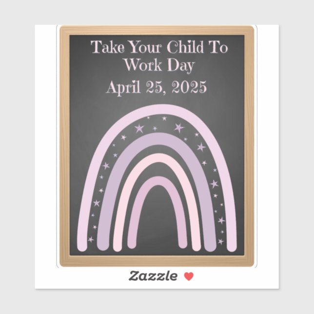  Bring Your Child to Work Day 2025 Boho Chalkboar  (Sheet)