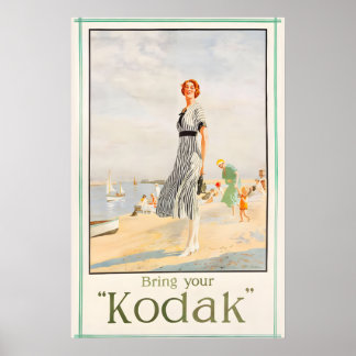 Bring your Kodak Camera 1925 Vintage Style Poster
