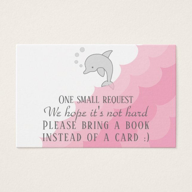 BringABook "Dolphin Pink" Insert Card/Personalise (Front)