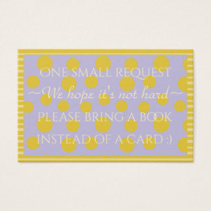 BringABook "Gold/Lavender" Insert Card/Personalise