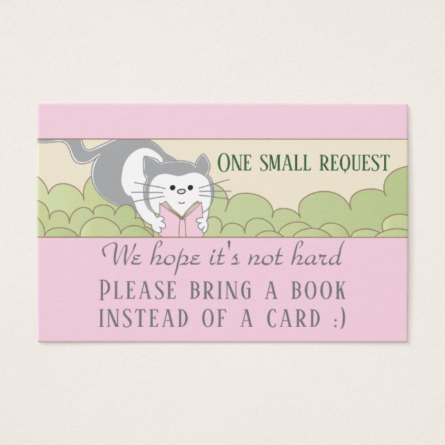BringABook "Library?Pink" Insert Card/Personalise (Front)