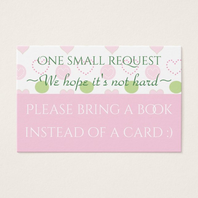 BringABook "Sugar & Spice" Insert Card/Personalise (Front)