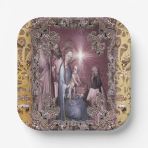 Bringing Baby Jesus Gifts  Paper Plate