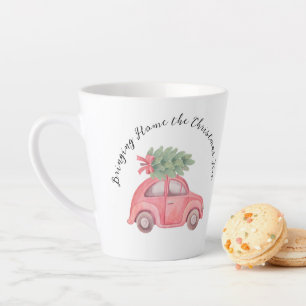 Bringing Home the Christmas Tree, Latte Mug