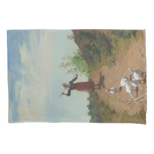 Bringing Home the Flock of Geese (by Paul Peel) Pillowcase