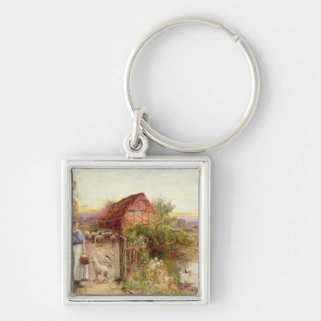 Bringing Home the Sheep Key Ring (Front)
