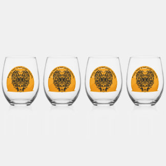 Bringing humour to each patient individually stemless wine glass