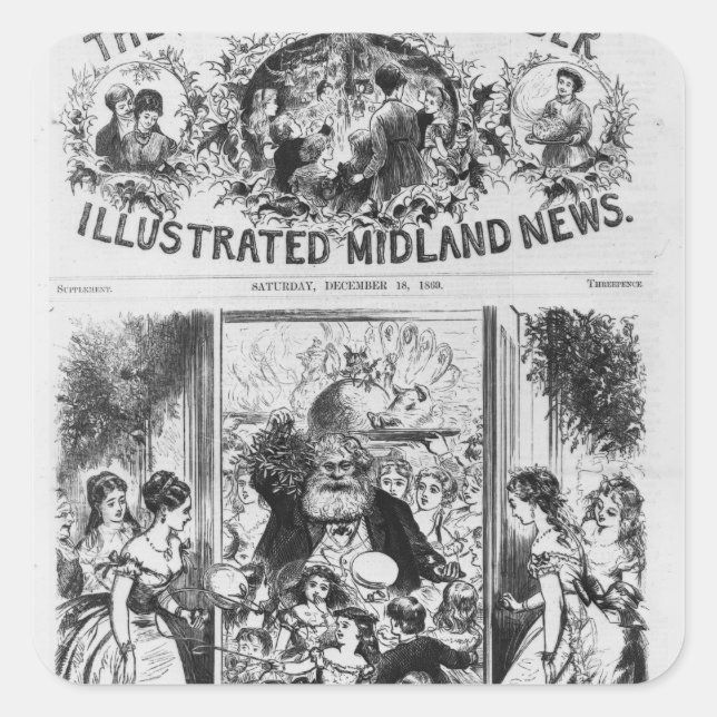 Bringing in Christmas Square Sticker (Front)