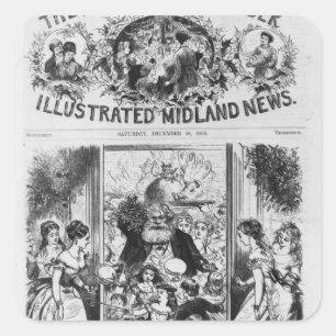 Bringing in Christmas Square Sticker