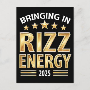 Bringing in Rizz Energy 2025 T-Shirt - Funny Gen Postcard