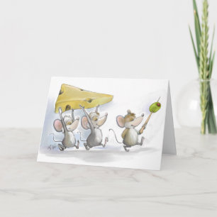 Bringing In The Cheese (with Olives) Greeting Card