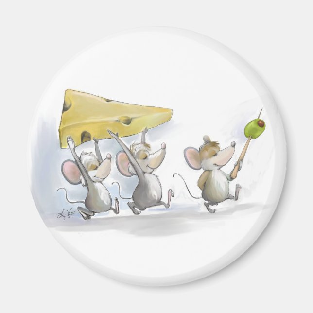 Bringing In The Cheese (with Olives)  Magnet (Front)