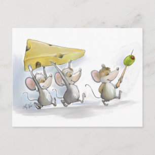 Bringing In the Cheese (with Olives) Postcard