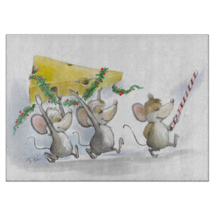 Bringing In The Christmas Cheese Cutting Board
