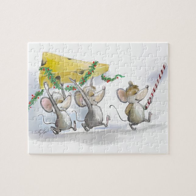 Bringing In The Christmas Cheese Puzzle (Horizontal)