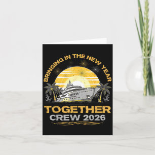 Bringing In The New Year Together Cruise Crew 2026 Thank You Card