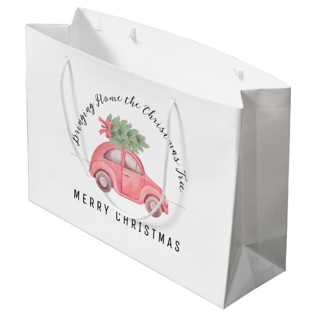 Brining Home The Christmas Tree Custom Gift Bag (Back Angled)