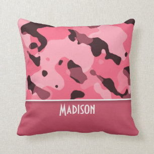 Brink Pink Camo; Personalised Cushion