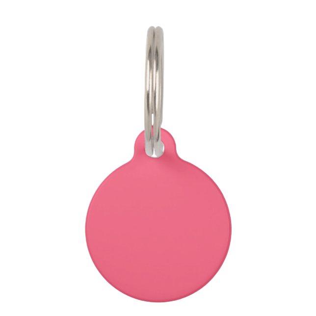 Brink pink  (solid colour)  pet tag (Front)