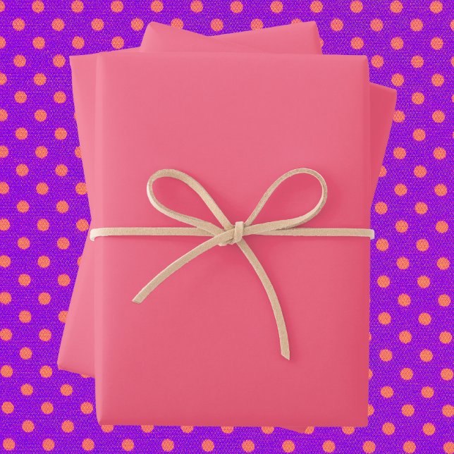 Brink Pink Solid Colour Wrapping Paper Sheet (Creator Uploaded)
