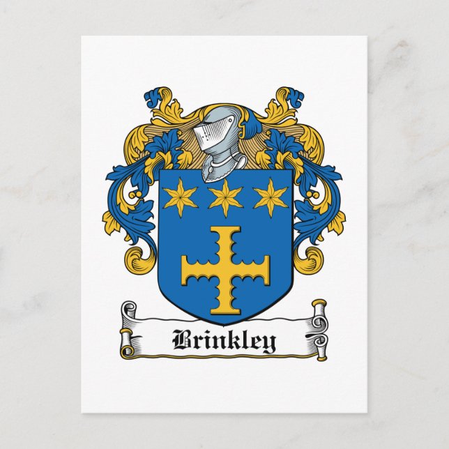 Brinkley Family Crest Postcard (Front)