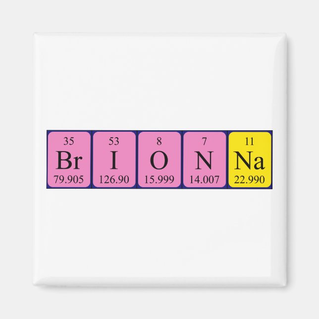 Brionna periodic table name magnet (Front)