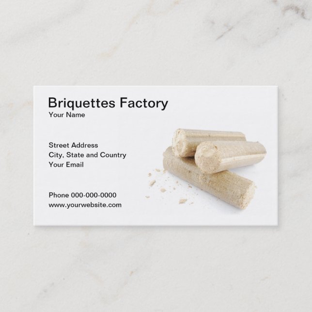 Briquettes Factory Business Card (Front)