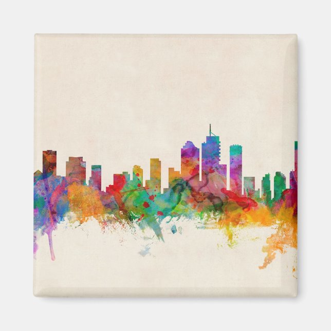 Brisbane Australia Skyline Cityscape Magnet (Front)
