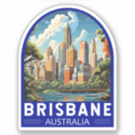 Brisbane Australia Travel Art Vintage<br><div class="desc">Brisbane retro vector travel design. Brisbane,  the vibrant capital of Queensland,  Australia,  is a city that seamlessly blends urban energy with laid-back charm. Nestled on the banks of the Brisbane River,  it boasts a subtropical climate,  stunning natural beauty,  and a rich cultural tapestry.</div>