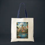 Brisbane Australia Travel Art Vintage Tote Bag<br><div class="desc">Brisbane retro vector travel design. Brisbane,  the vibrant capital of Queensland,  Australia,  is a city that seamlessly blends urban energy with laid-back charm. Nestled on the banks of the Brisbane River,  it boasts a subtropical climate,  stunning natural beauty,  and a rich cultural tapestry.</div>