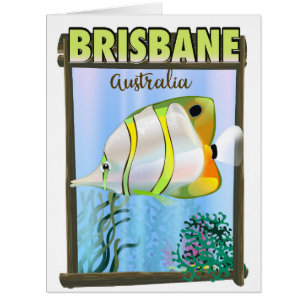 Brisbane Australia Tropical travel poster