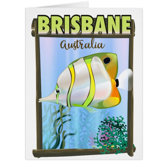 Brisbane Australia Tropical travel poster (Front)