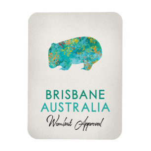 Brisbane Australia Wombat Magnet