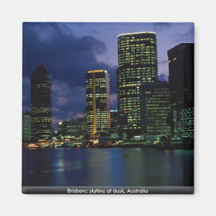 Brisbane skyline at dusk, Australia Magnet
