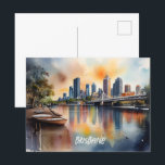 Brisbane watercolor art postcard<br><div class="desc">Brisbane watercolor art</div>
