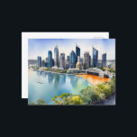 Brisbane watercolor art postcard<br><div class="desc">Brisbane watercolor art</div>