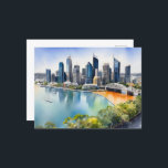 Brisbane watercolor art postcard<br><div class="desc">Brisbane watercolor art</div>