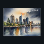 Brisbane watercolor art postcard<br><div class="desc">Brisbane watercolor art</div>