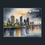 Brisbane watercolor art postcard<br><div class="desc">Brisbane watercolor art</div>