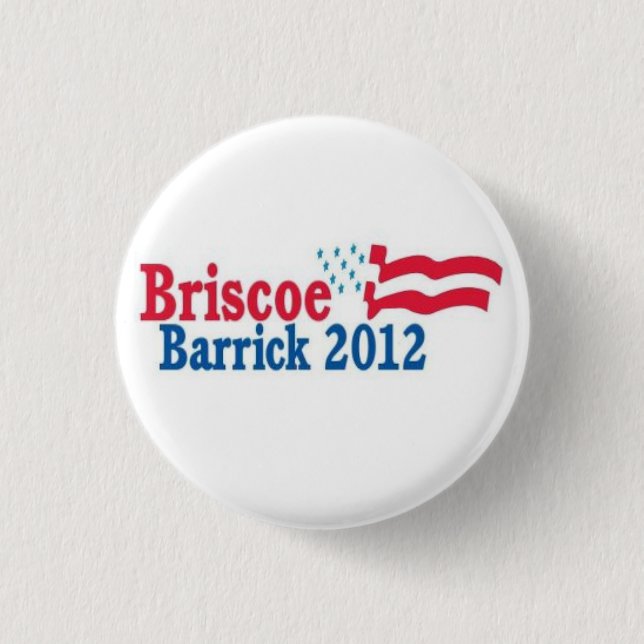briscoe/barrick 2012 3 cm round badge (Front)