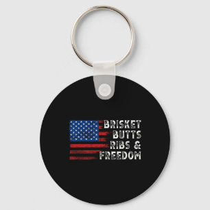 Brisket Butts Ribs And Freedom Steak Cooking Beef Key Ring