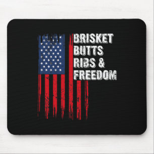 Brisket Butts Ribs And Freedom Steak Cooking Beef  Mouse Pad