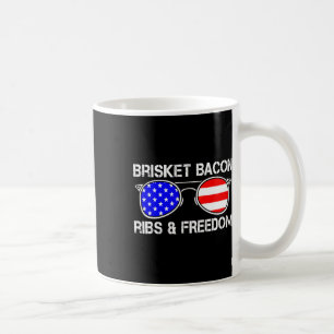 Brisket Bycon Ribs And Freedom Grill Bbq Meat Smok Coffee Mug