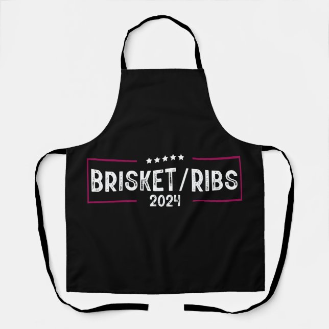 Brisket Ribs 2024 BBQ Barbecue Political Election Apron (Front)