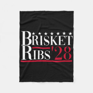 Brisket Ribs 2028 - Funny Bbq Byrbecue Political E Fleece Blanket