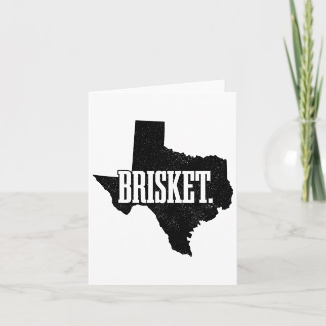 Brisket Texas Bbq State Map Pride Byrbecue Grill G Card (Front)