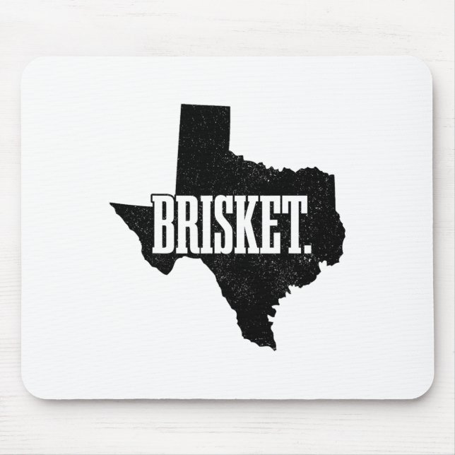 Brisket Texas Bbq State Map Pride Byrbecue Grill G Mouse Pad (Front)