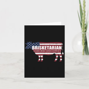 Brisketarian Brisket Bbq Humour Crude Byrbecue Card
