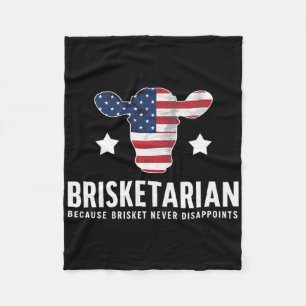 Brisketarian Brisket Bbq Lovers Funny Humour Byrbe Fleece Blanket